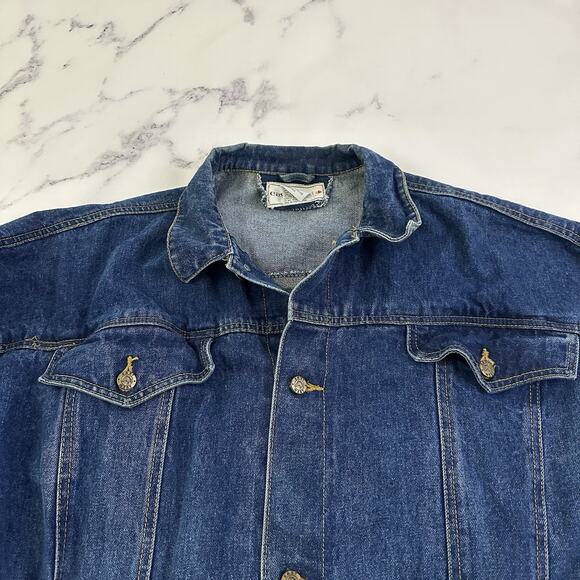 East West Womens Vintage 80s Denim Jean Jacket Plus Size 2x Butterfly Beaded - Picture 3 of 13